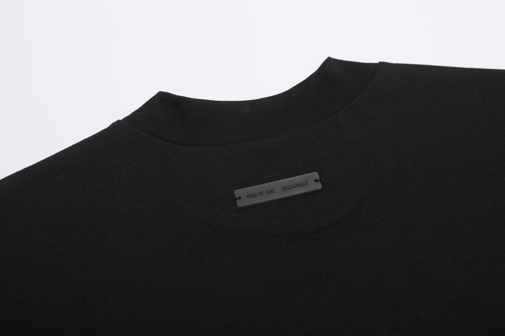 Fear Of God Essentials Silver Foil Letter Crew Neck Unisex T Shirt