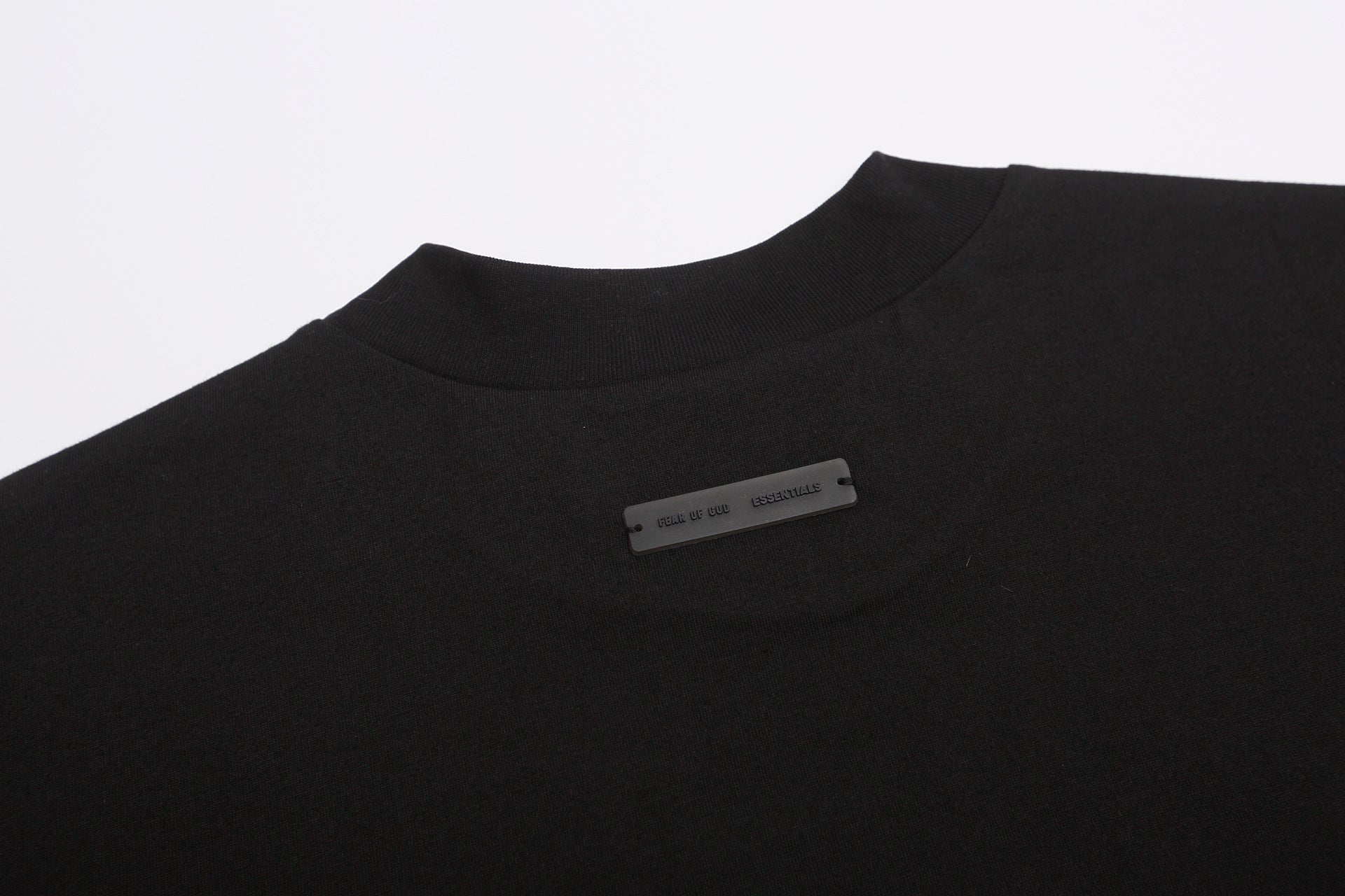 Fear Of God Essentials Silver Foil Letter Crew Neck Unisex T Shirt