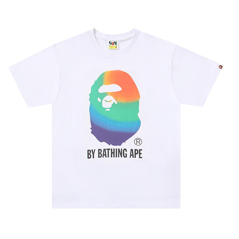 BAPE Ape Head Graphic Print Short Sleeve Tee Streetwear Unisex