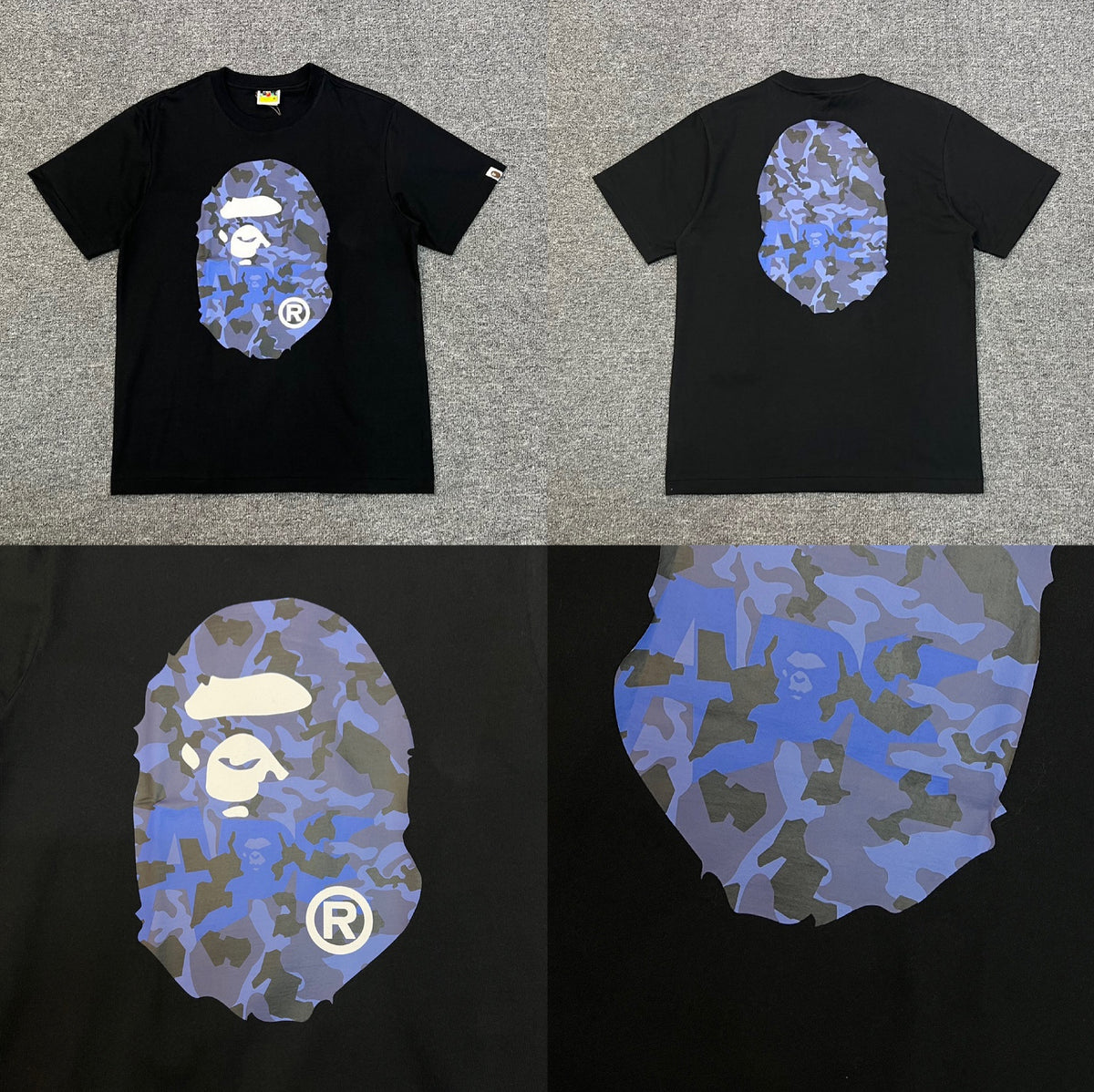 Bape Ape Head Camo Graphic Oversized Short Sleeve Tee Multi‑Style