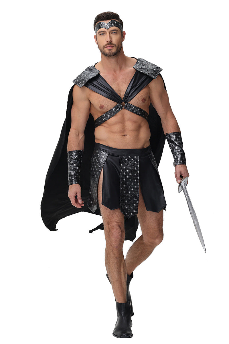 Halloween Couple Spartan Gladiator Viking Warrior Cosplay Costume Set