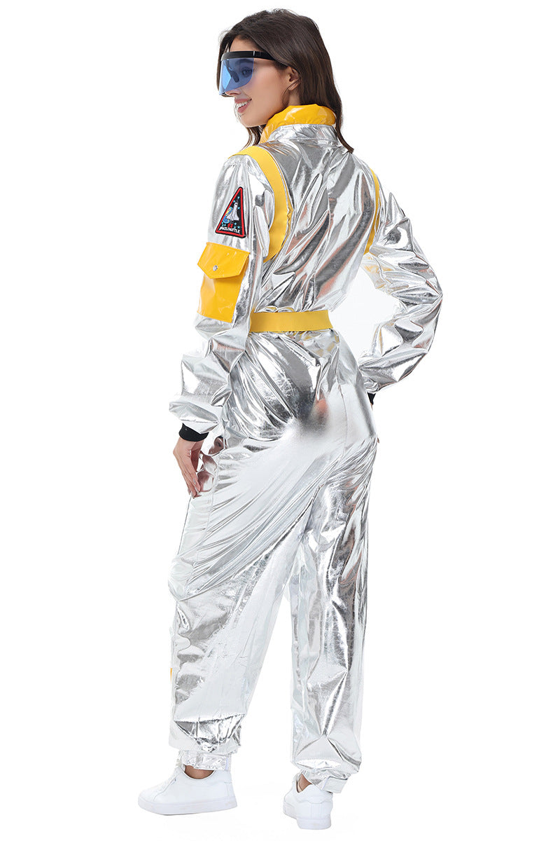 Halloween Women Astronaut Space Suit Cosplay Pilot Jumpsuit Party Sets