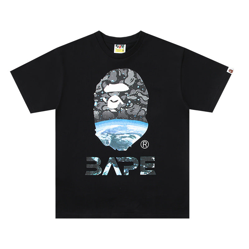 BAPE Ape Head Graphic Tee Loose Unisex Streetwear T-Shirt