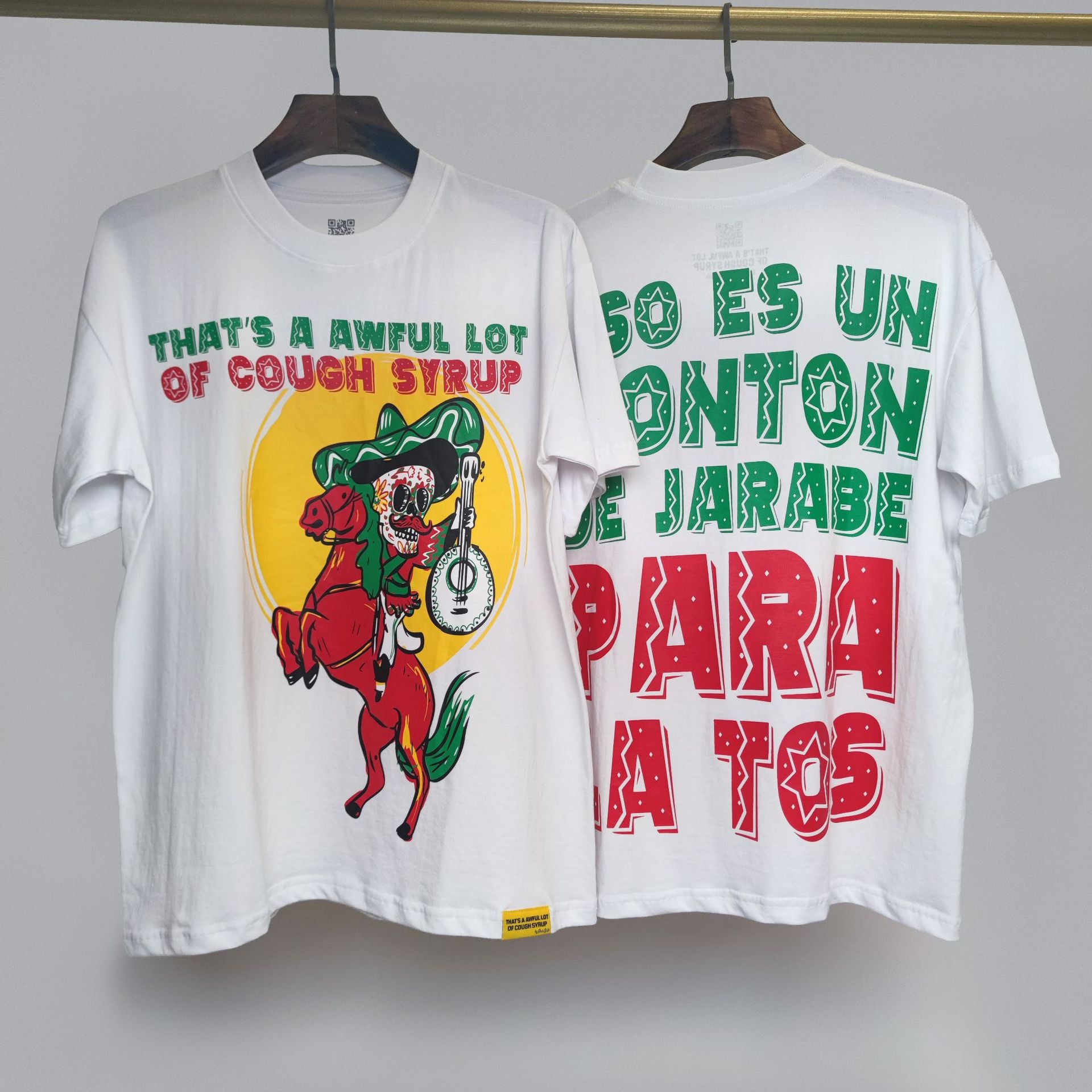 ALOCS Cough Syrup Letter Graphic Short Sleeve Tee Streetwear Unisex