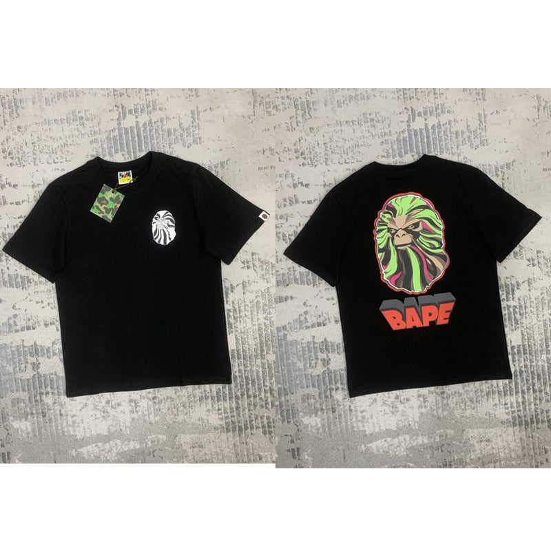 Bape Ape Head Shark Multi‑Print Oversized Tee Streetwear Unisex