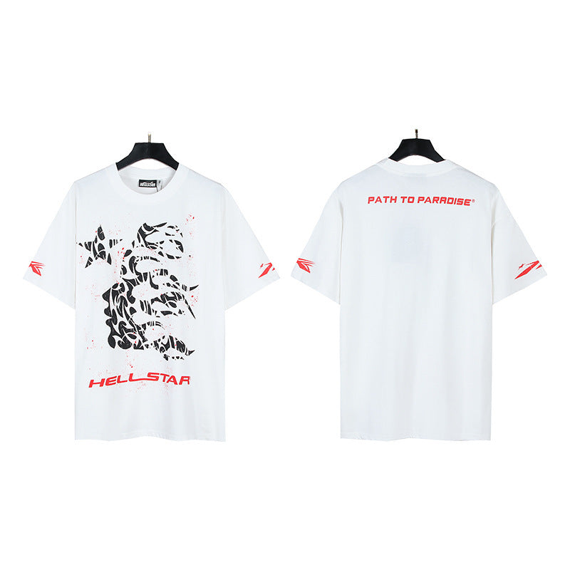 Hellstar Multi‑Graphic Print Crew Neck Short Sleeve Tee Unisex