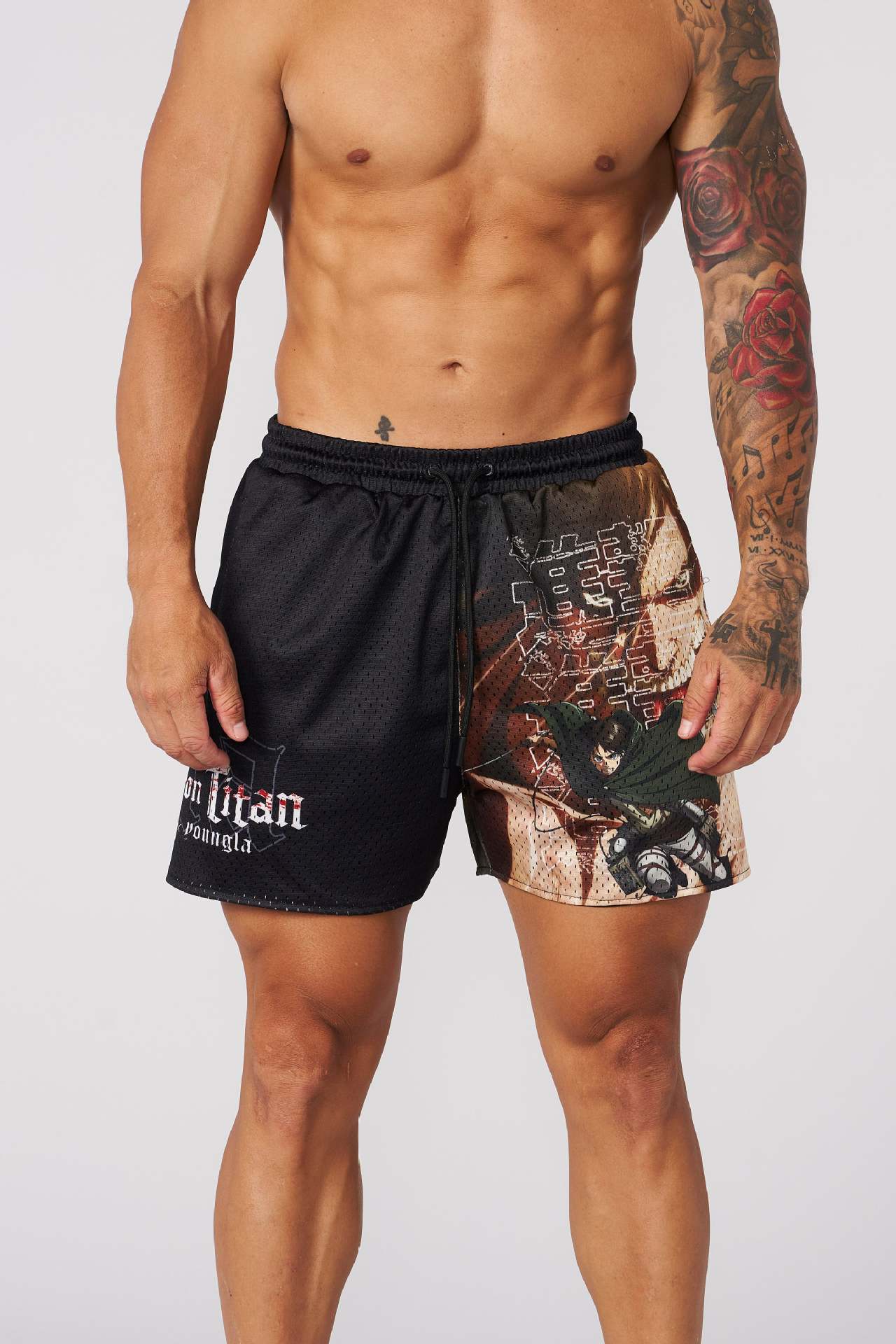 YOUNGLA 1126 AOT© x YLA Mesh Shorts