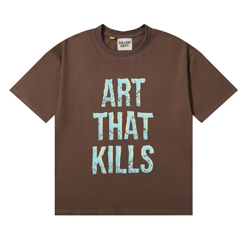 Gallery Dept Classic Logo Slogan Crew Neck Short Sleeve T‑Shirt Unisex