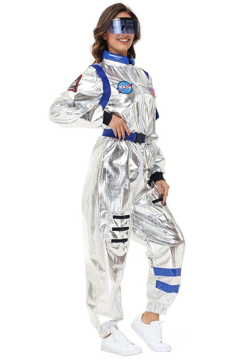 Halloween Women Astronaut Space Suit Cosplay Pilot Jumpsuit Party Sets