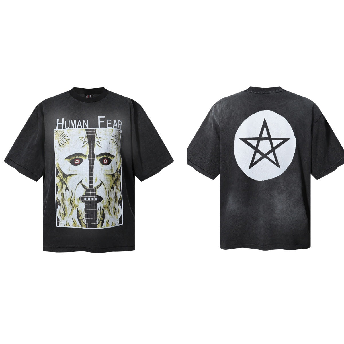 Saint Michael Vintage Washed Graphic Print Loose Streetwear T-Shirt