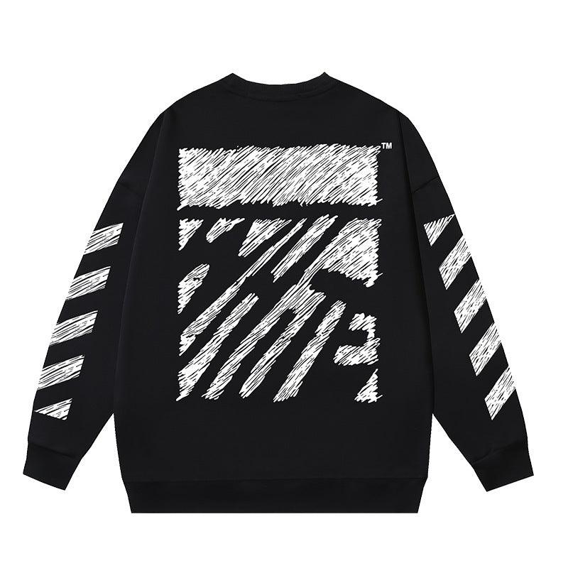 Off-White Multi Graphic Arrow Logo Unisex Crew Neck Sweatshirt
