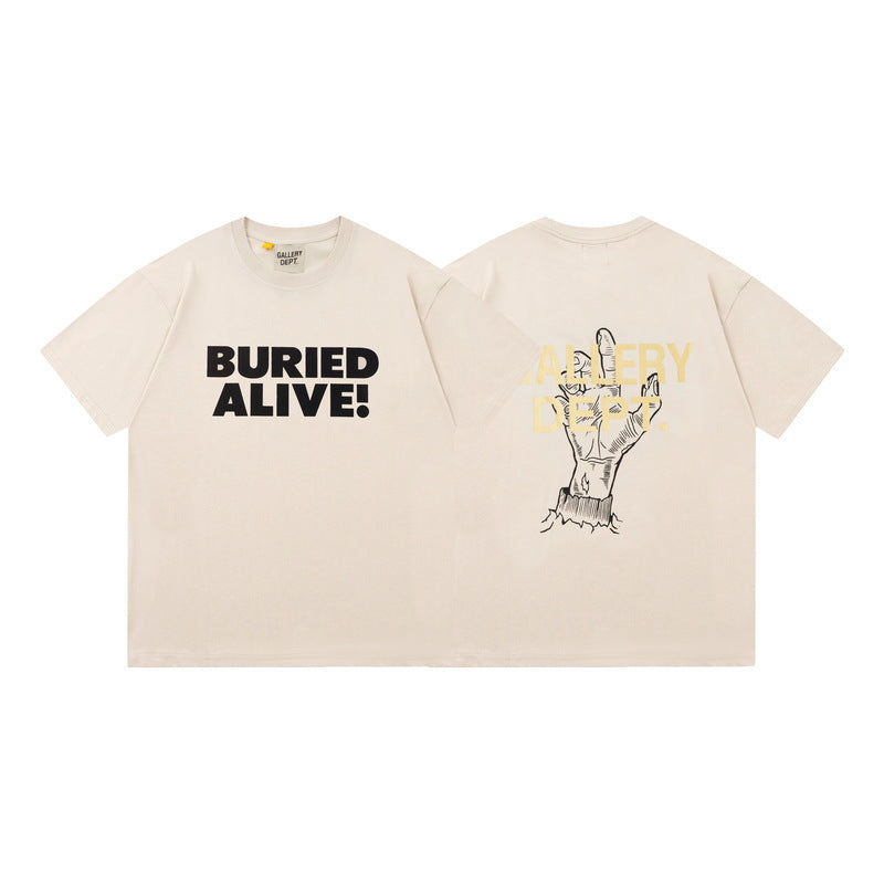 Gallery Dept Vintage Washed Graphic Short Sleeve Tee Streetwear Unisex