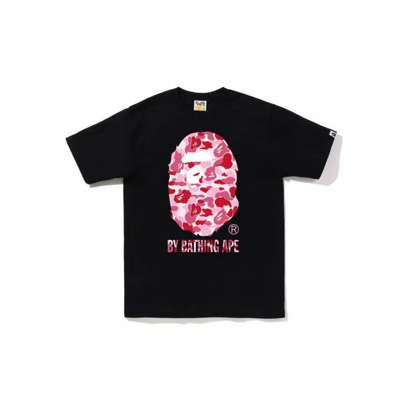 BAPE Ape Shark Graphic Print Loose Unisex Heavyweight Cotton T-Shirt