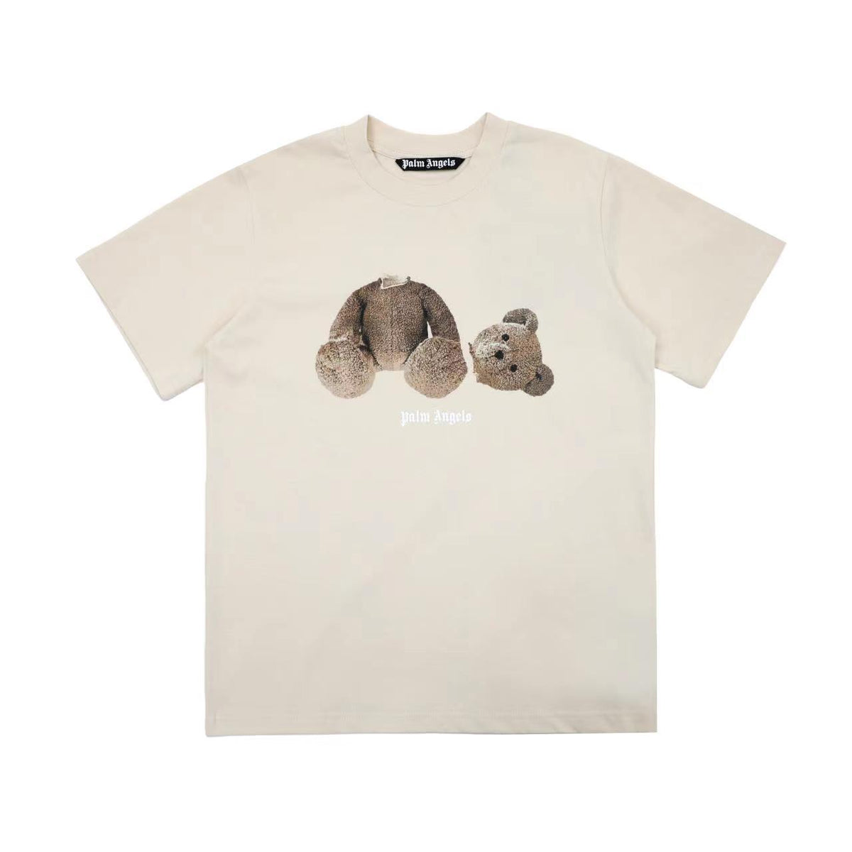 Palm Angels Teddy Bear Graphic Tee Loose Unisex Streetwear T-Shirt