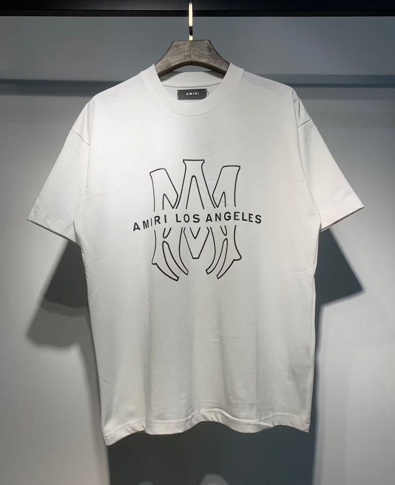 Amiri Multi‑Print Peace Dove Graffiti Oversized Tee Streetwear
