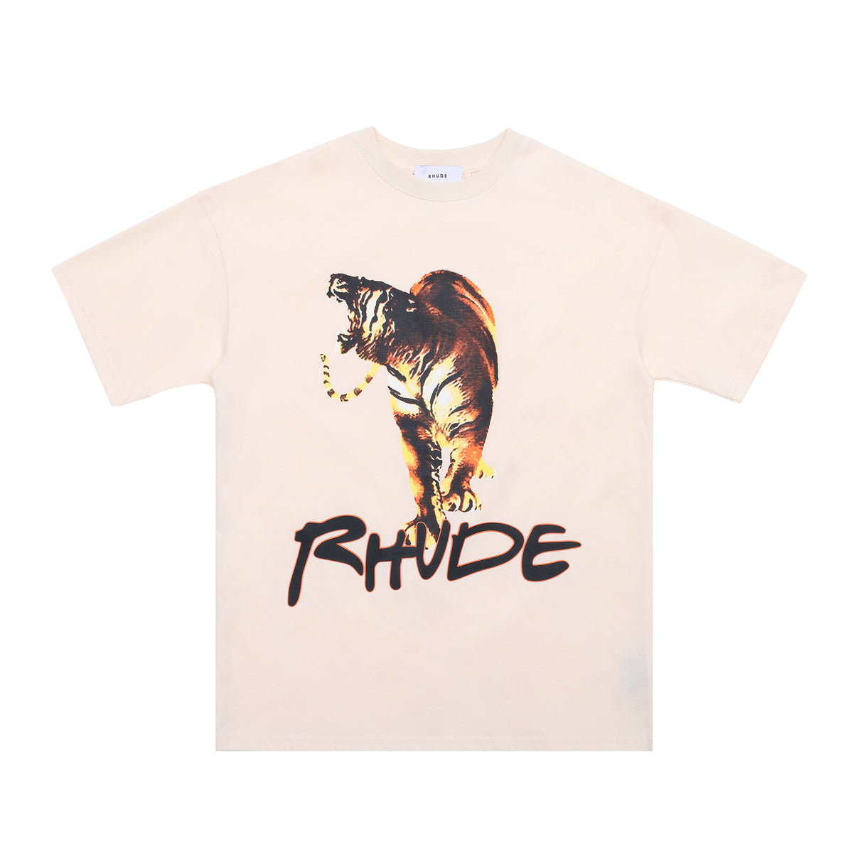 Rhude Graphic Tees Vintage High Street Loose Couple Crew Neck T-Shirt