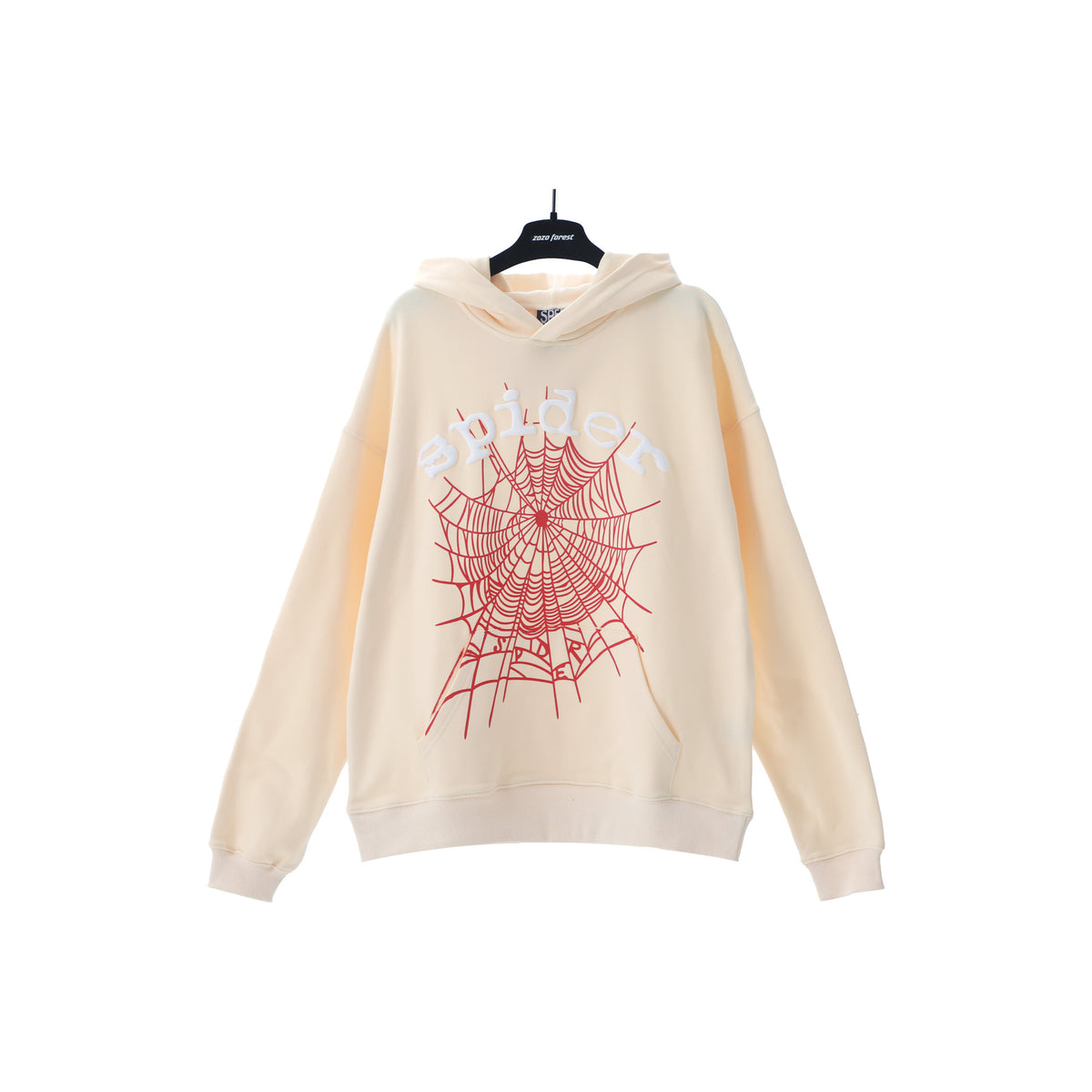 Sp5der Foam Print Spider Web Hoodie Sweatshirt Jogger Pants Set