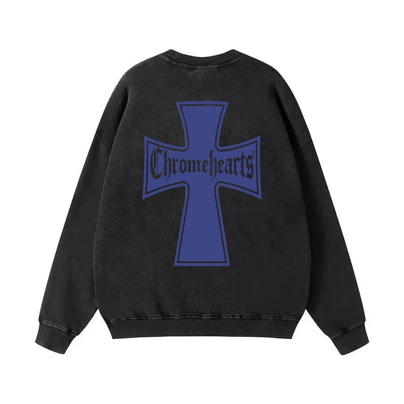 Chrome Hearts Cross Horseshoe Crewneck Sweatshirt Vintage Street Top