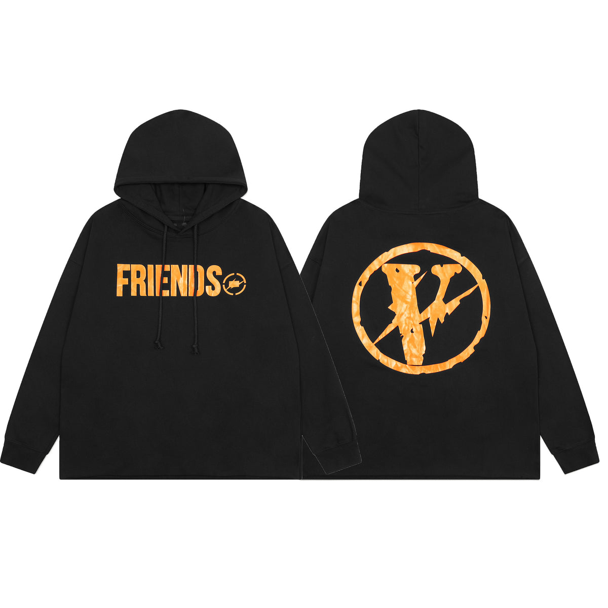 Vlone Friends Big V Logo American Style Unisex Hoodie