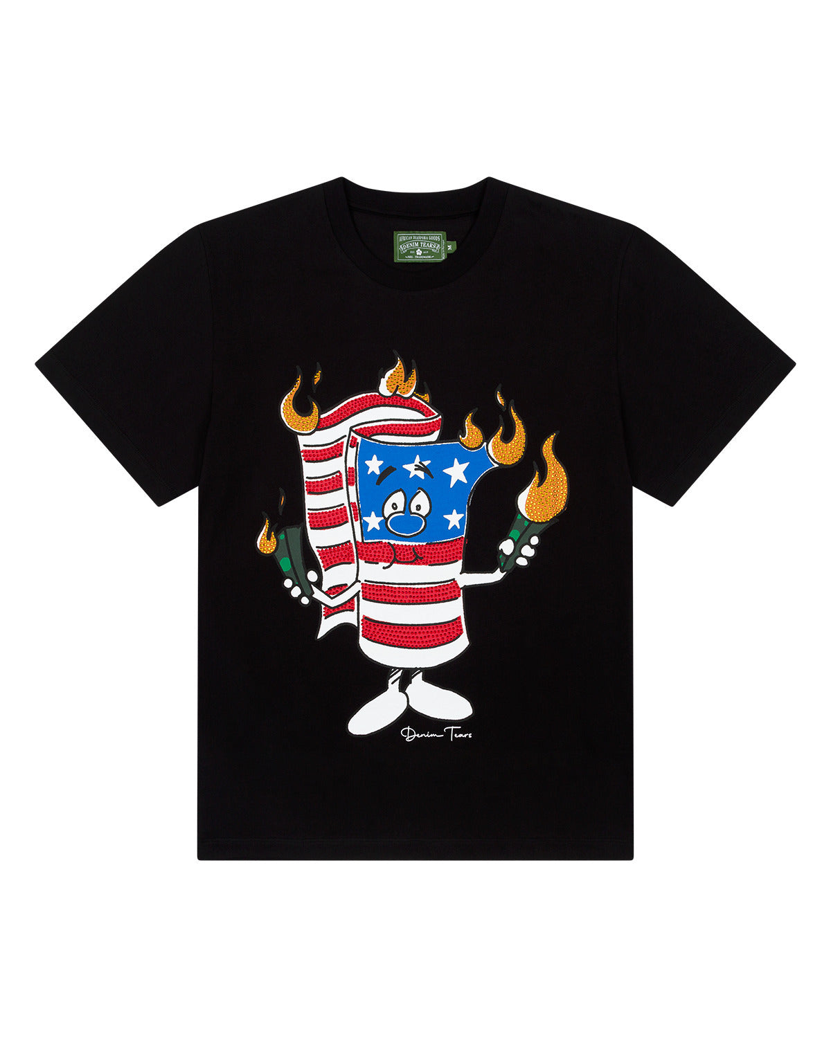 2026 New Denim Tears Print Loose Crewneck Unisex Casual T-Shirt