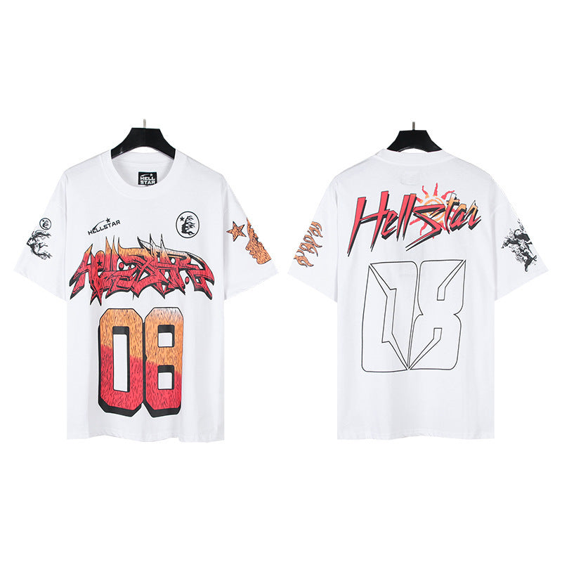 Hellstar Multi‑Graphic Print Crew Neck Short Sleeve Tee Unisex