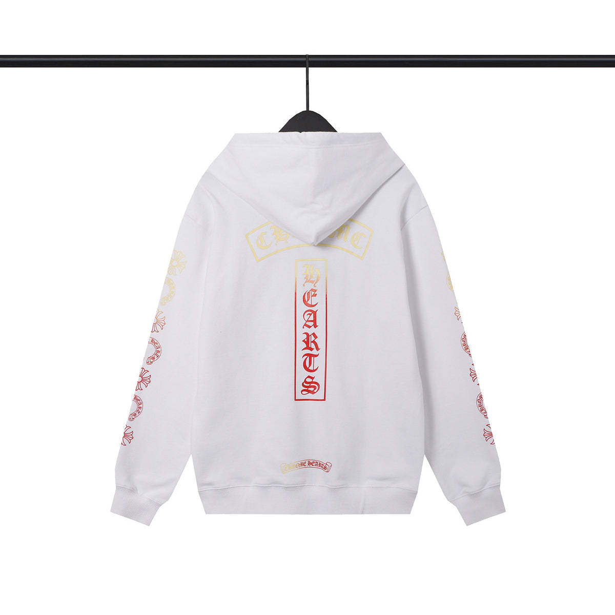 Chrome Hearts Multi‑Cross Sanskrit Graphic Oversized Hoodie Streetwear