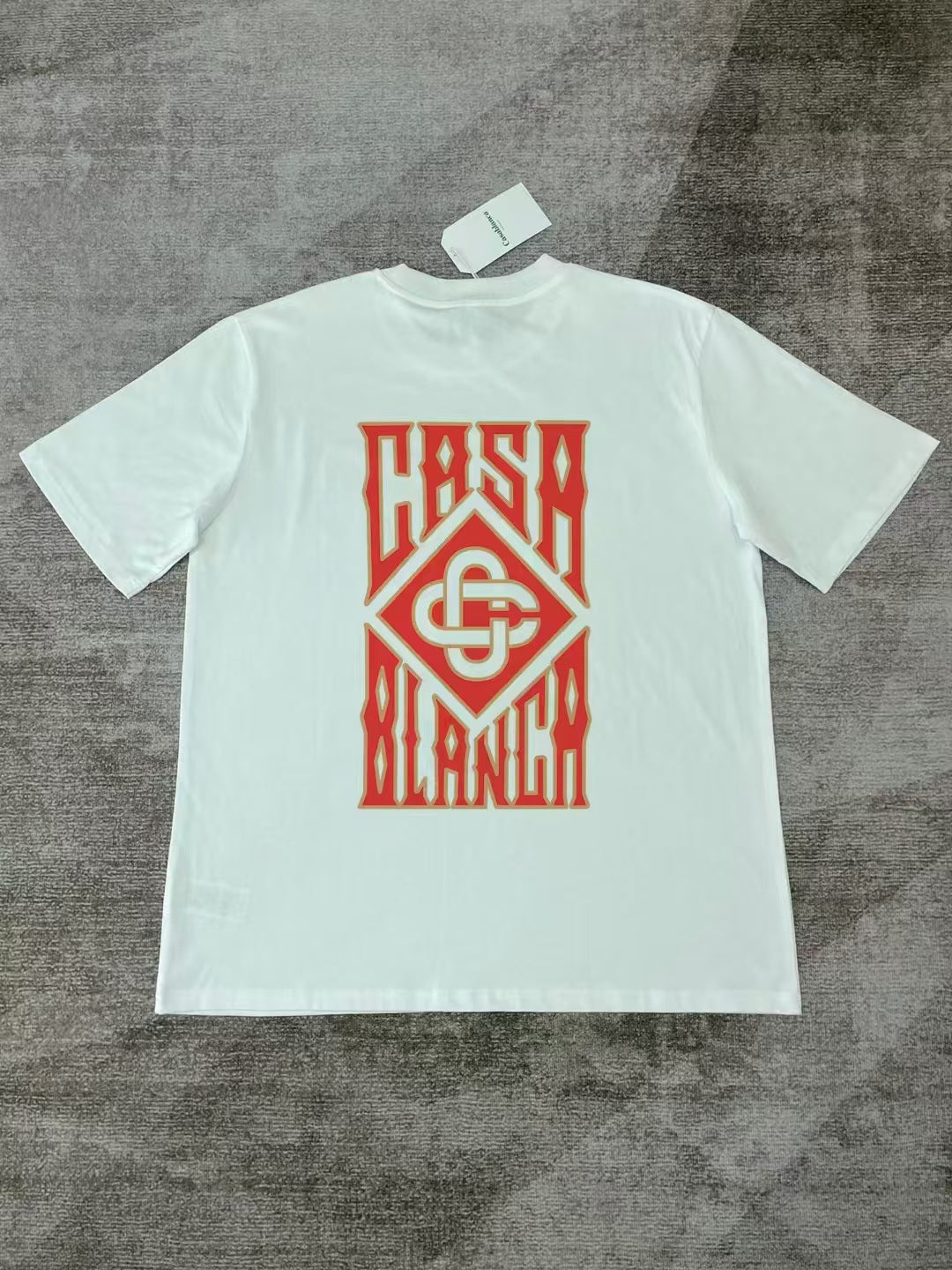 Casablanca Art Graphic Print Loose Unisex Short Sleeve T-Shirt