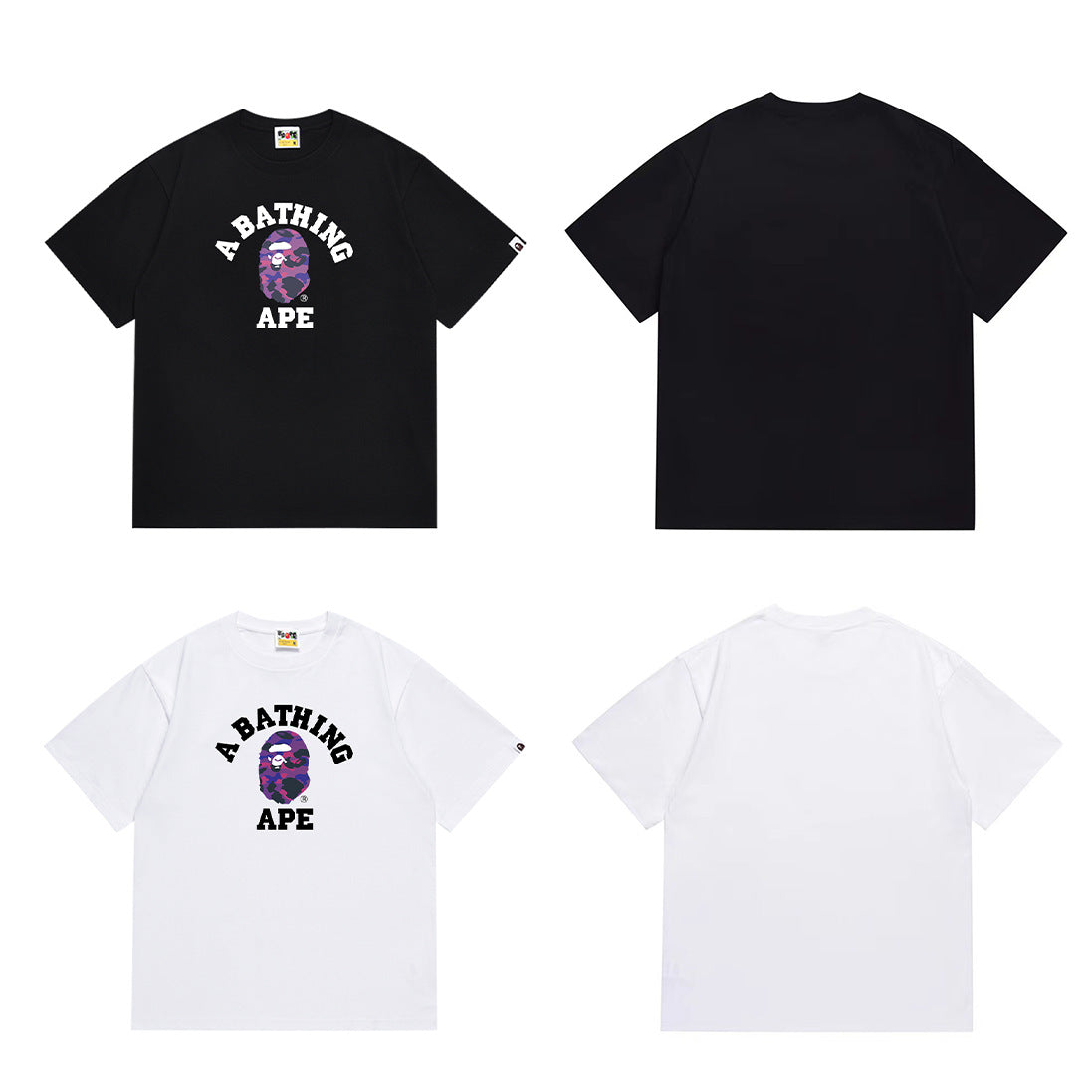 BAPE Ape Head Graphic Print Short Sleeve Tee Streetwear Unisex
