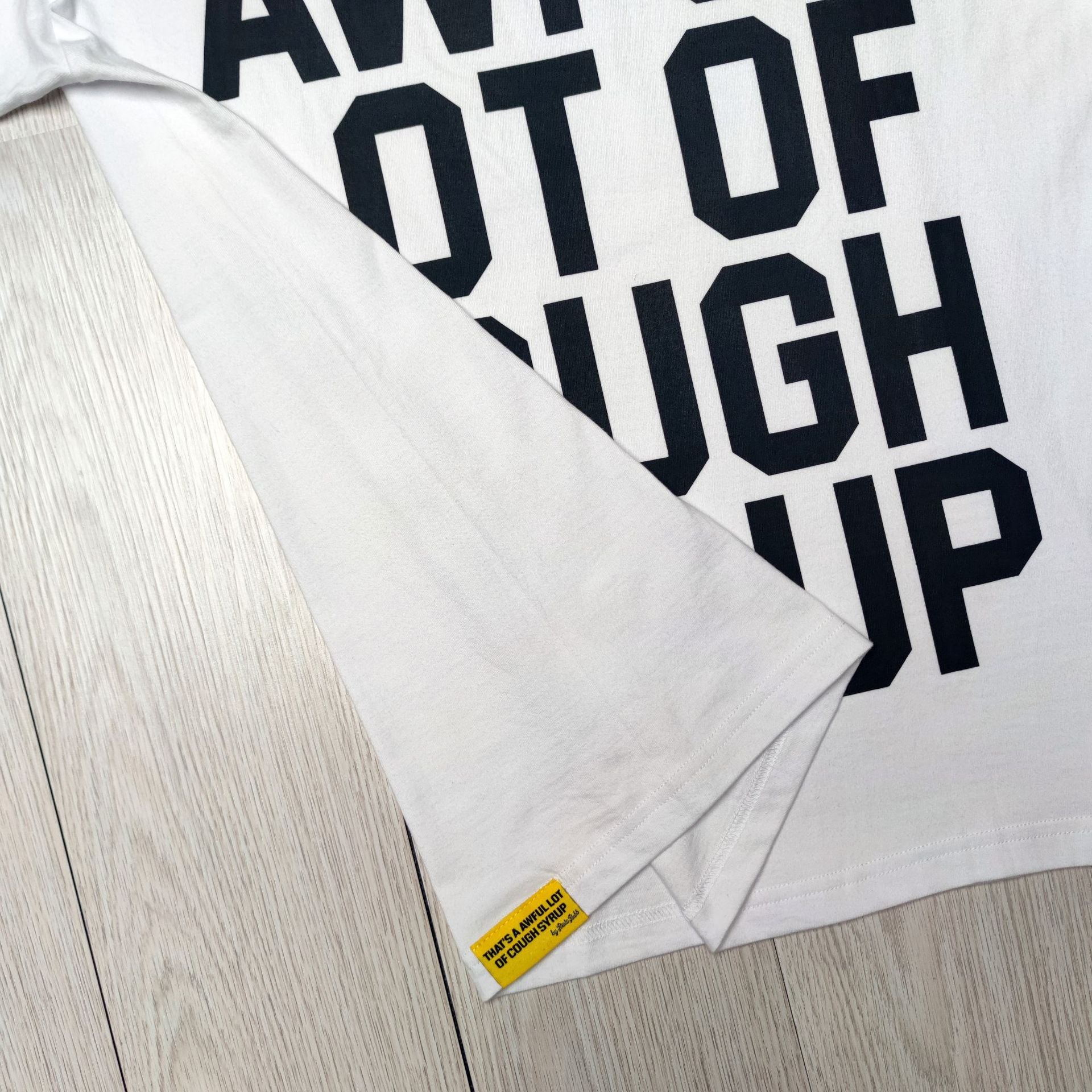 ALOCS Cough Syrup Letter Graphic Short Sleeve Tee Streetwear Unisex