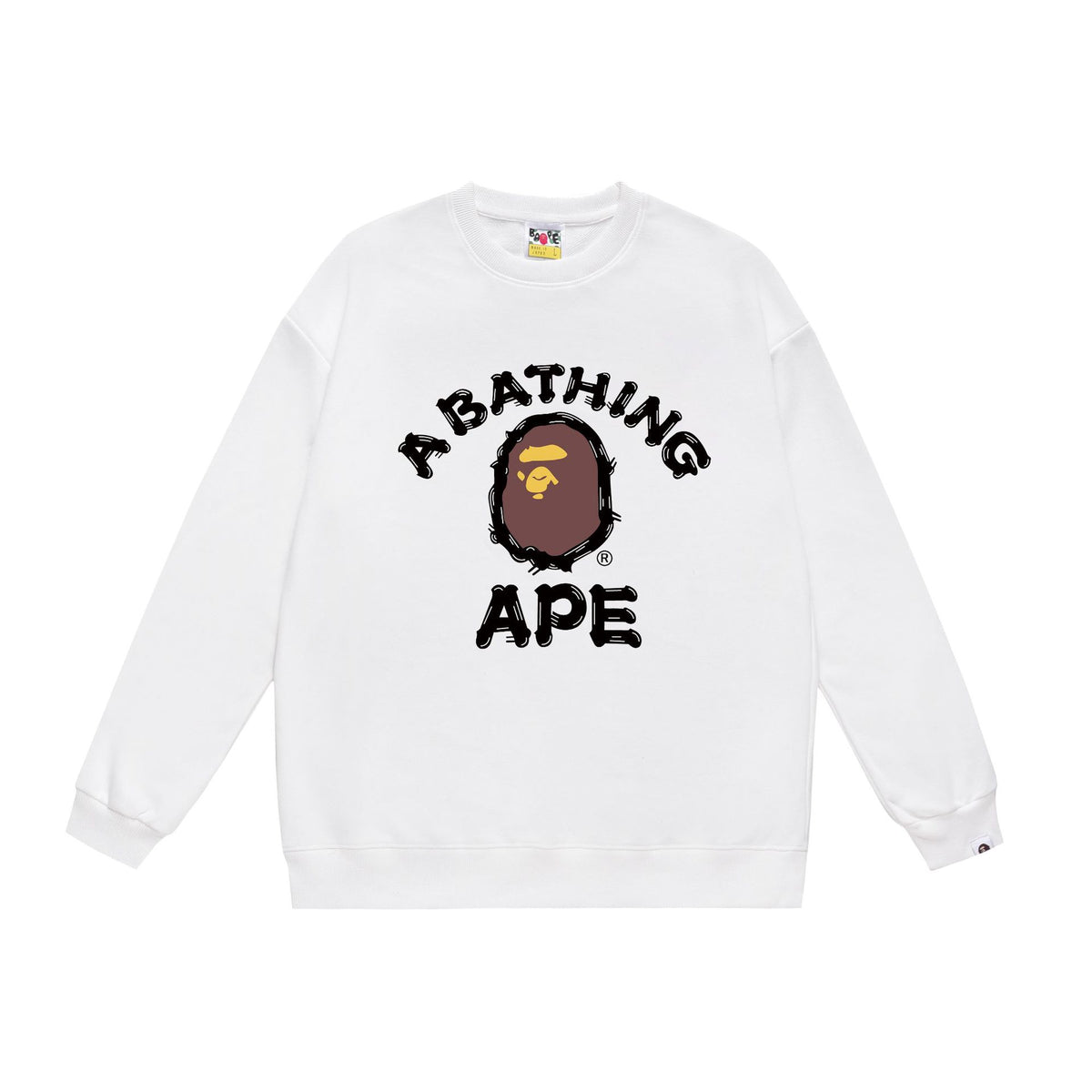 BAPE Crewneck Sweatshirt Ape Head Multi Graphic Street Pullover