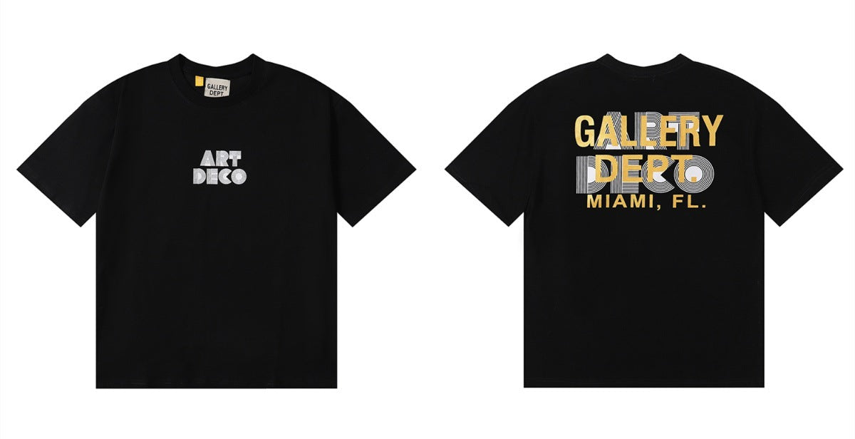 Gallery Dept Tie Dye Washed Graffiti Print Crew Neck T‑Shirt Unisex