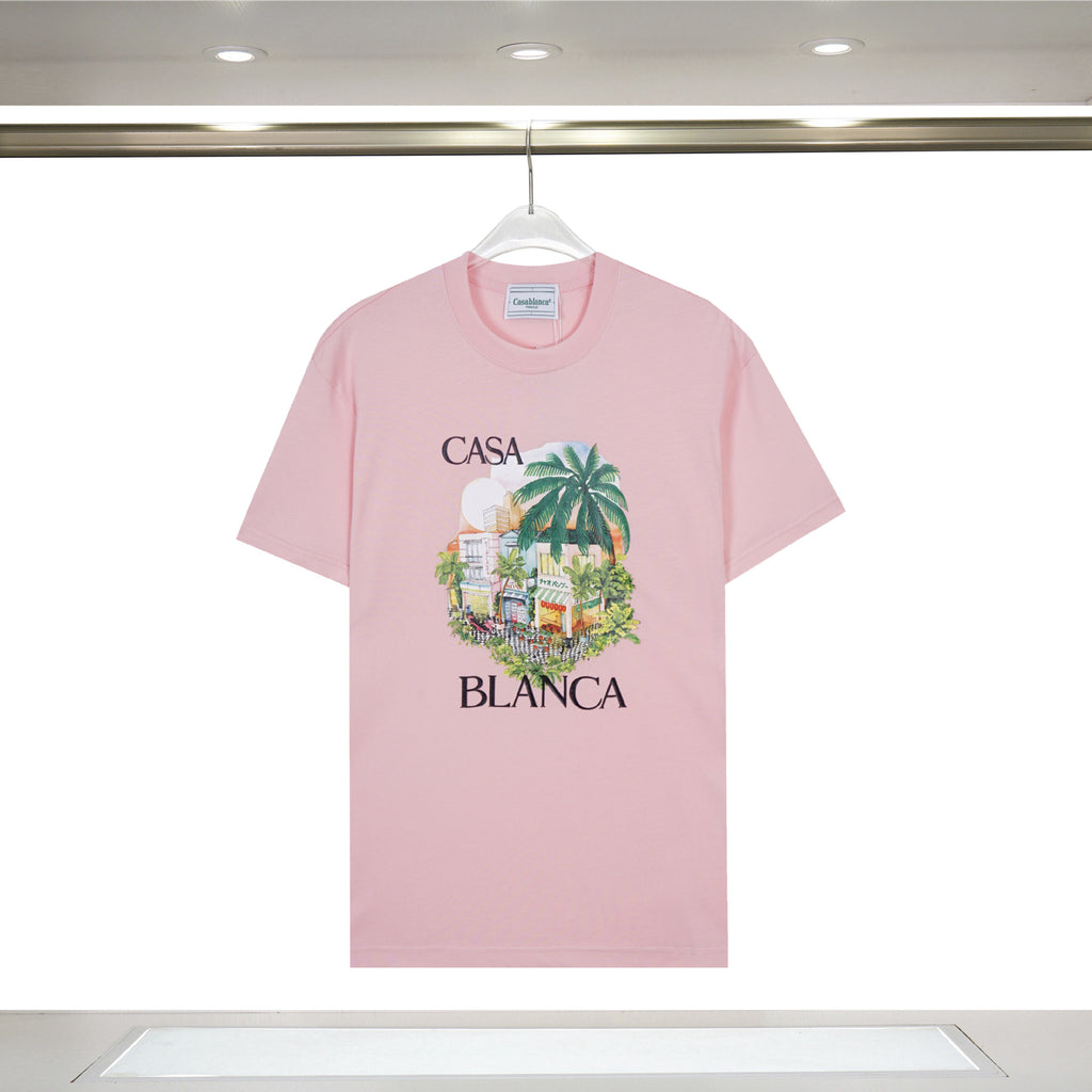 Casablanca Art Print Loose Unisex Short Sleeve Graphic T-Shirt
