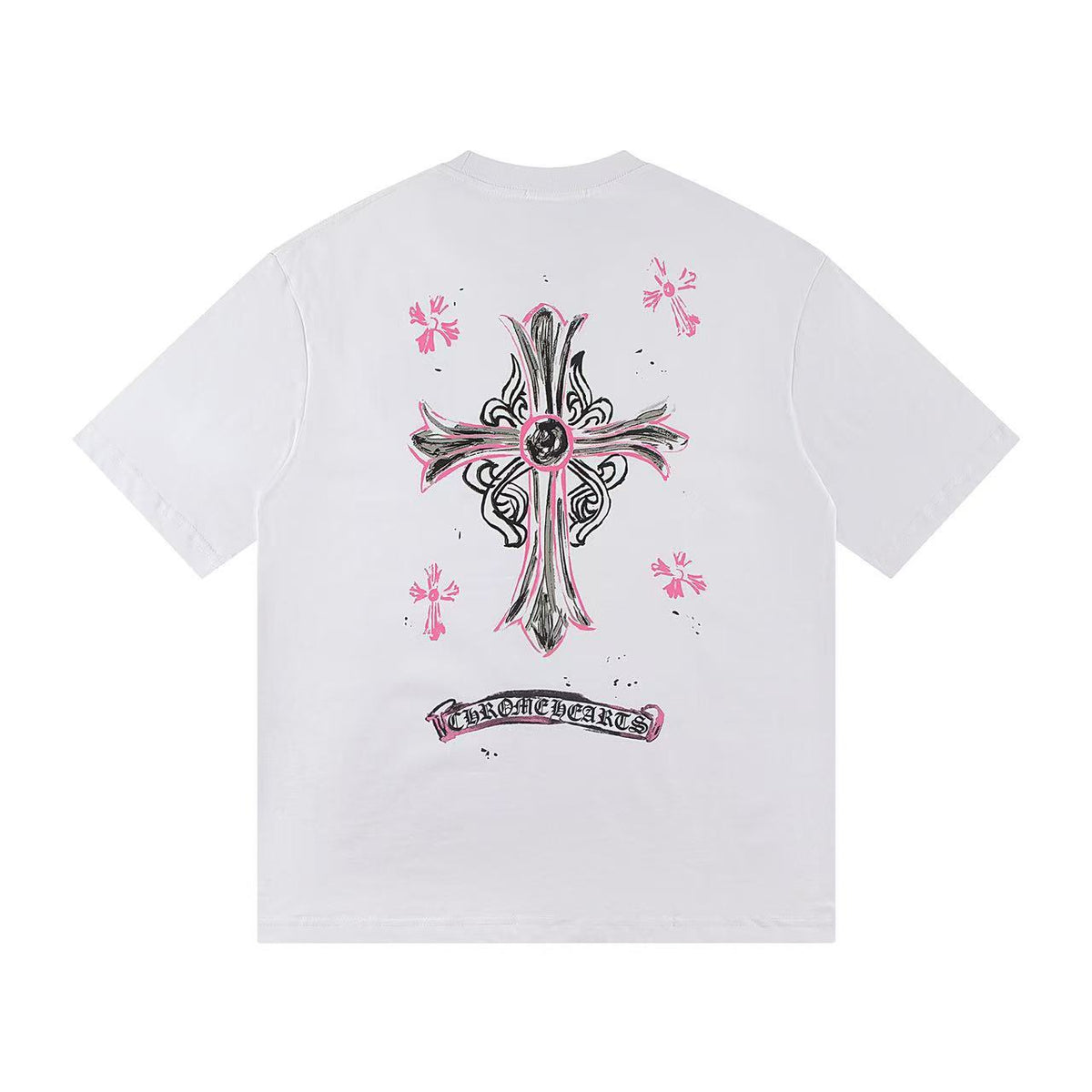 Chrome Hearts Horseshoe Cross Print Short Sleeve Tee Unisex