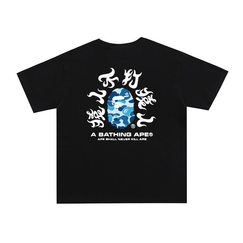 BAPE Ape Head Print Loose Unisex Streetwear T-Shirt
