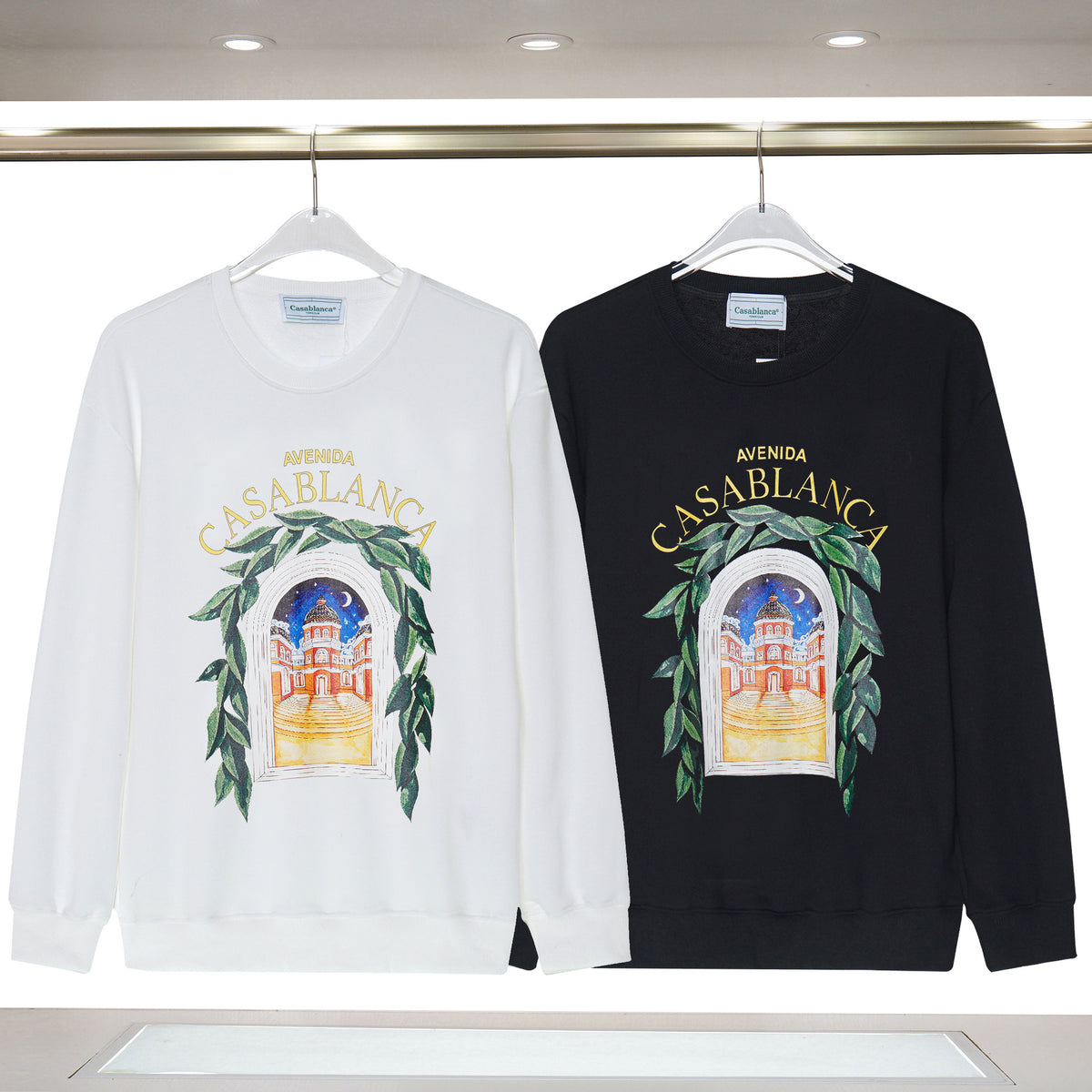 Casablanca Tennis Club Graphic Crewneck Sweatshirt Men Casual Pullover