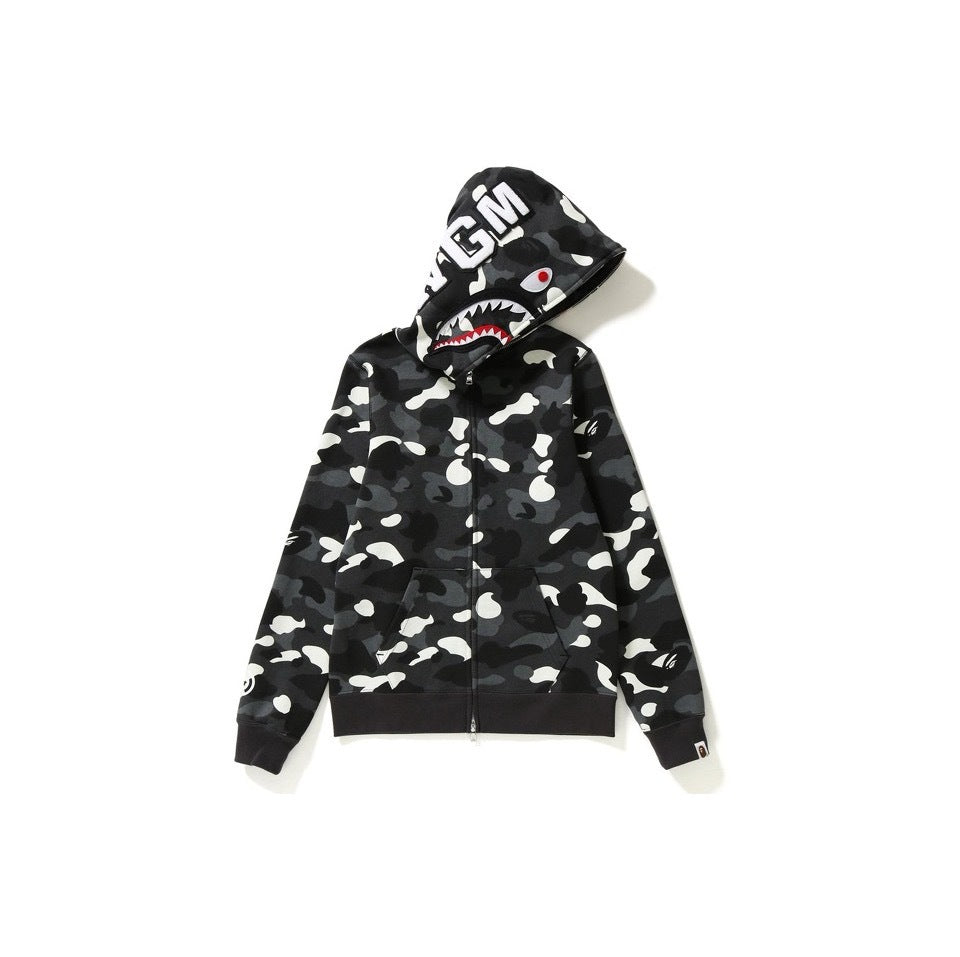 BAPE Shark Ape Head Camo Embroidered Zip Up Hoodie