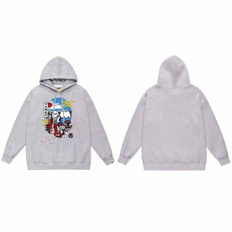 BAPE Hoodie Baby Milo Ape Head Multi Graphic Street Fleece Pullover