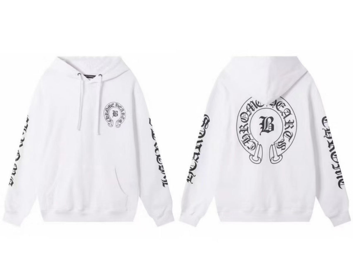 Chrome Hearts Gothic Graphic Print Pullover Hoodie Streetwear Unisex