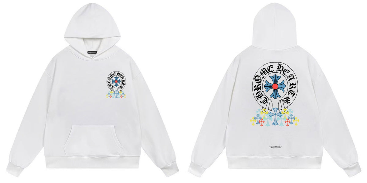 Chrome Hearts Cross Horseshoe Hoodie Vintage Goth Streetwear Pullover