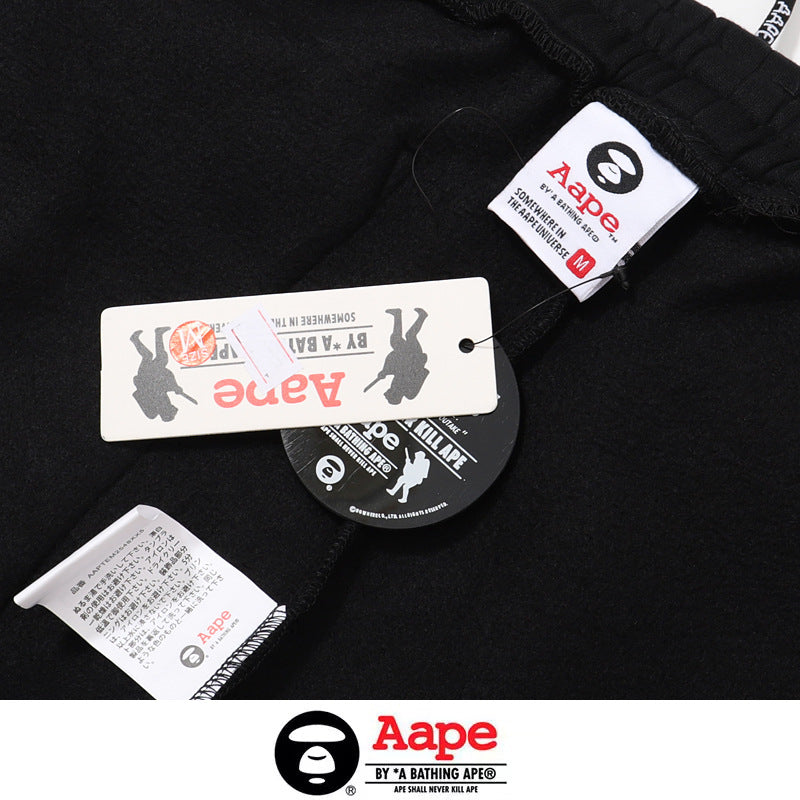 BAPE Aape Ape Face Print Cuffed Jogger Sweatpants Unisex