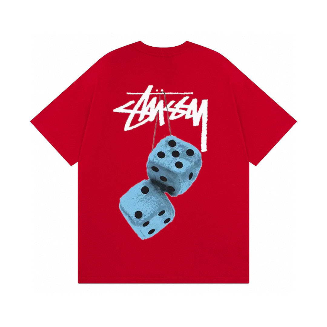 Stussy Dice 8 Ball Logo Print Oversized Tee Multi‑Style