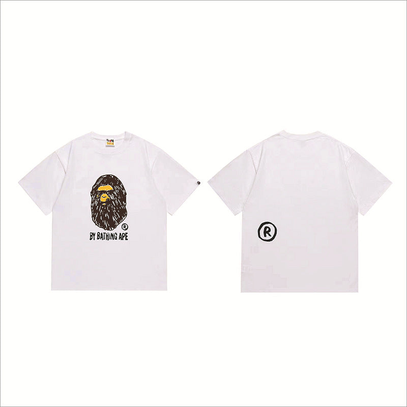 Bape Sakura Floral Graphic Oversized Tee Streetwear Unisex