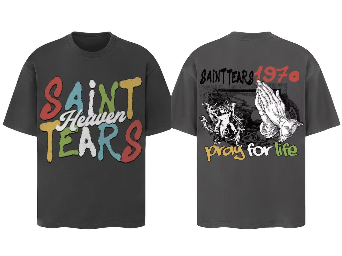 Saint Michael Vintage Multi‑Graphic Oversized Tee Streetwear Unisex