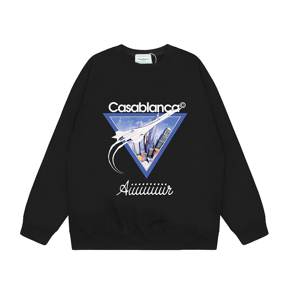 Casablanca Graphic Print Crew Neck French Terry Sweatshirt Unisex