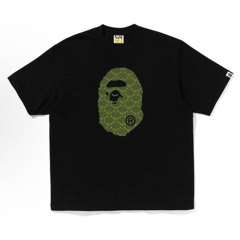 BAPE Ape Head Cartoon Print Loose Unisex Short Sleeve T-Shirt