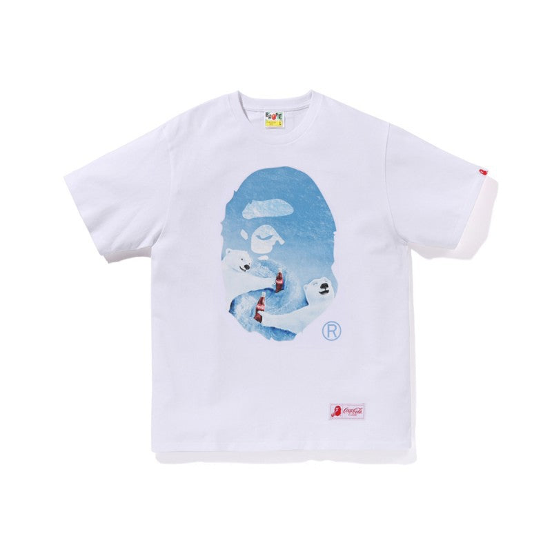 BAPE Camo Shark Ape Head Print Crew Neck Short Sleeve T‑Shirt Unisex