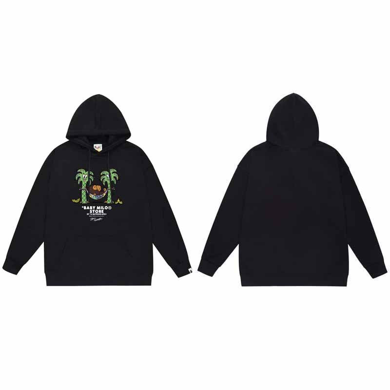 BAPE Hoodie Baby Milo Ape Head Multi Graphic Street Fleece Pullover