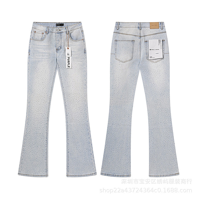 Purple Brand Distressed Flare Denim Jeans Unisex