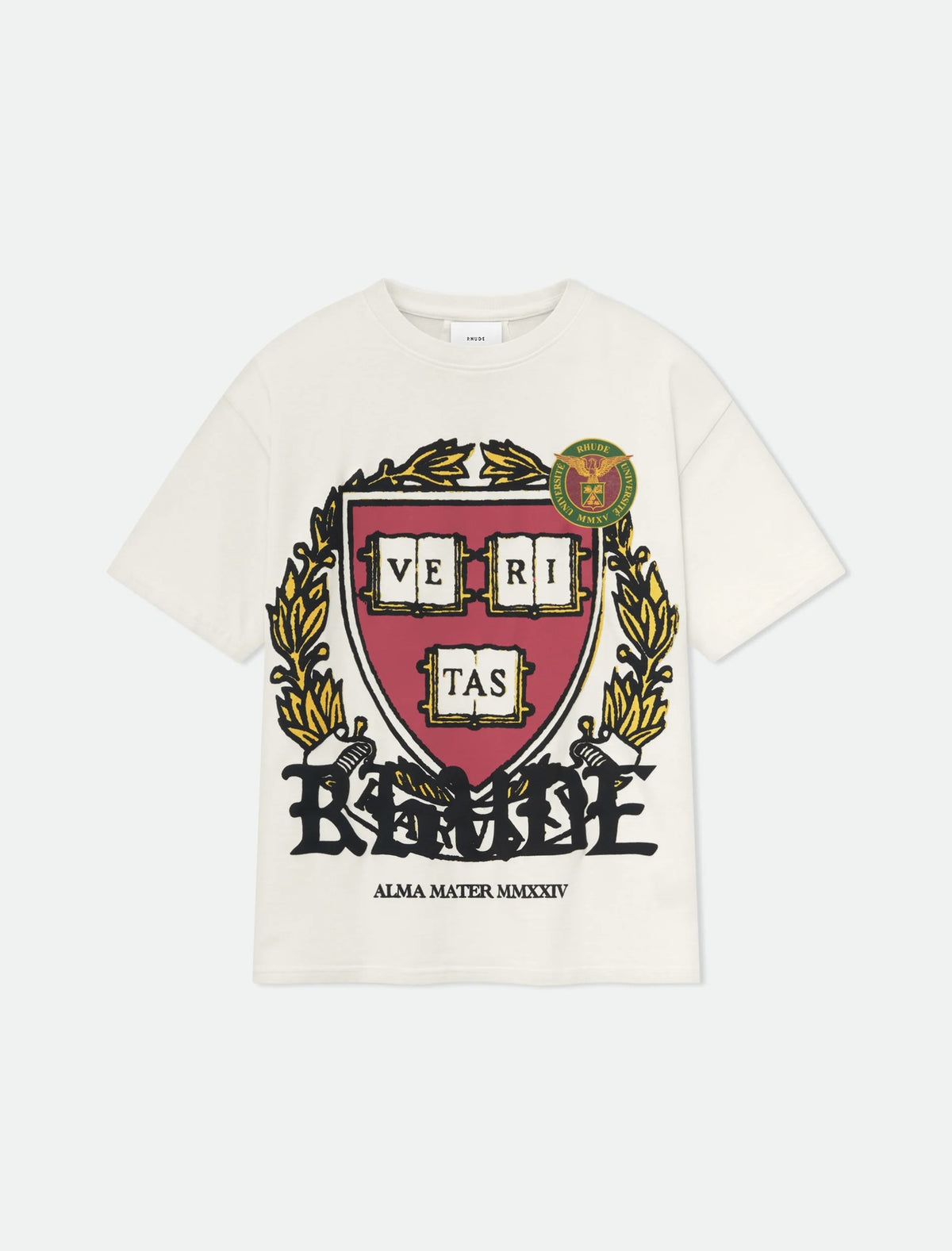 Rhude Vintage Sunset Coconut Tree Graphic Oversized Tee Streetwear