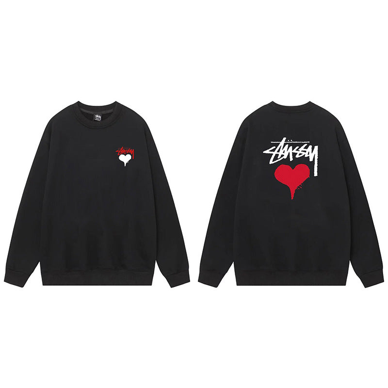 Stussy Graphic Crewneck Sweatshirt 8 Ball Dice Street Casual Pullover